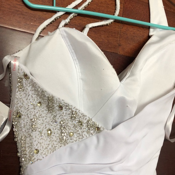 White Jersey Evening Gown - Picture 6 of 7